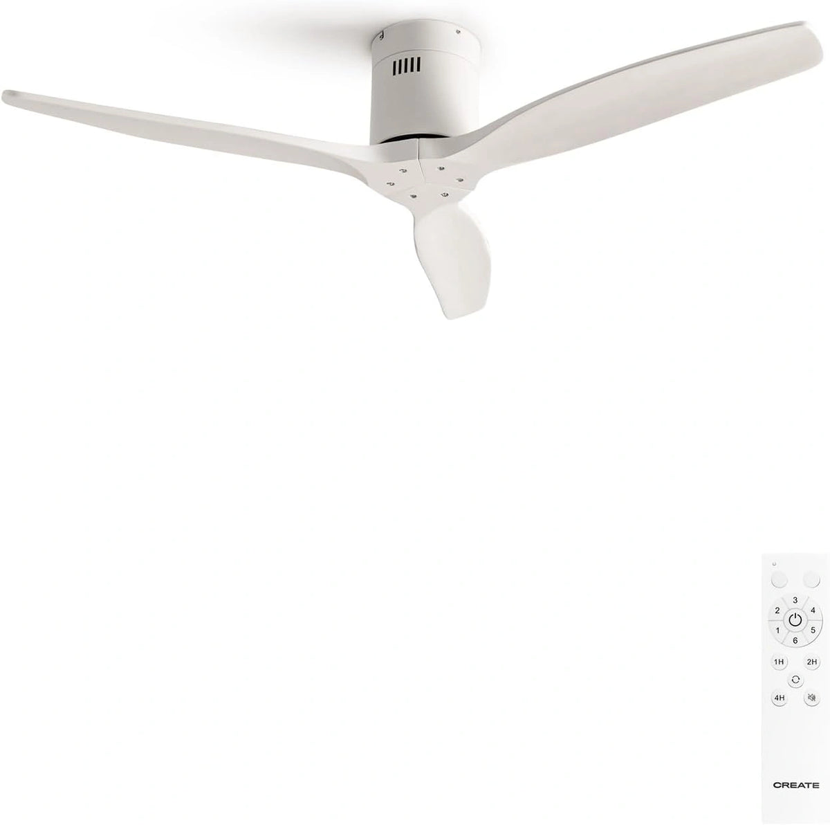 CREATE Deckenventilator, Fernbedienung, Weiß
