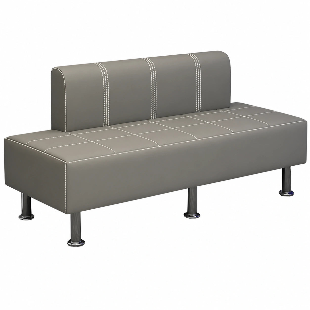 Elegante Besucherbank für Salon, Flughafen, Bank, Krankenhaus und Schule - Graue Empfangsstühle (150 cm)