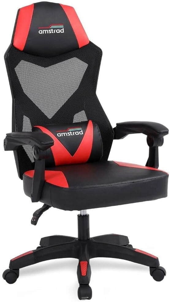 AMS GAMING Bürostuhl GAMING02-REDGaming-Stuhl, Schwarz und Rot