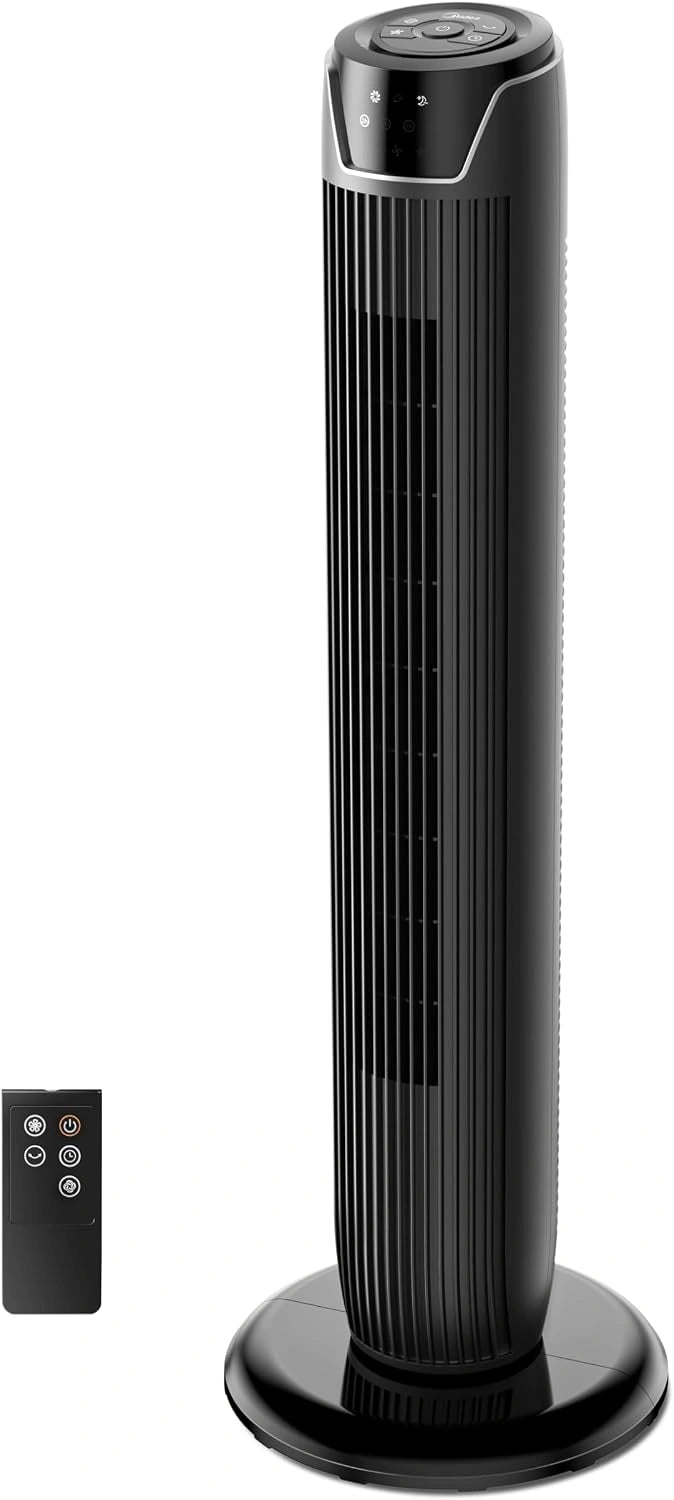 Midea Turmventilator FZ10-17JR, Fernbedienung, Schwarz