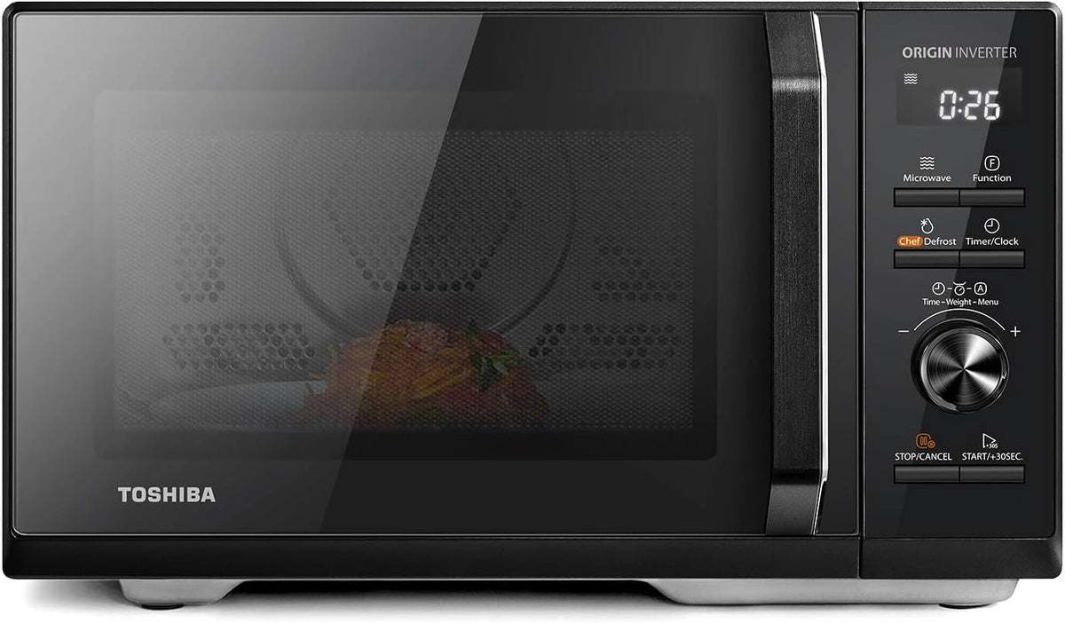 TOSHIBA Mikrowelle MW3-AC26SFI, 26 L, Umluft, Schwarz