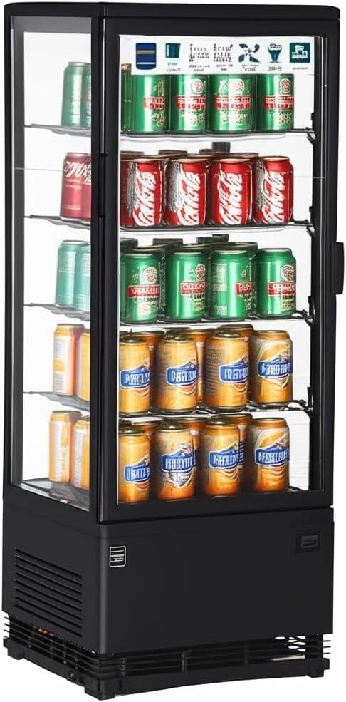 METRO Professional Kühlvitrine GGC2098, 98 L, Schwarz