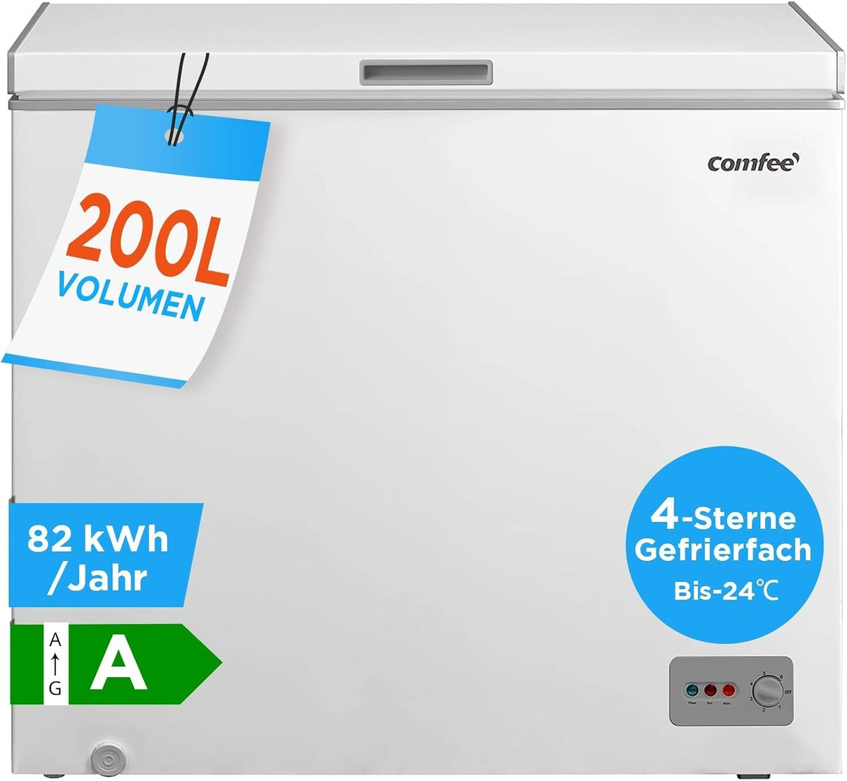 Comfee Gefriertruhe, 200 L, freistehend