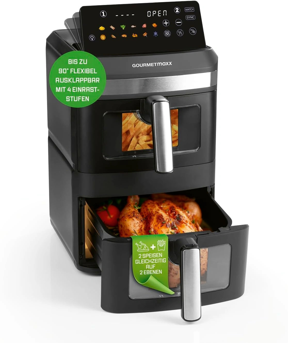 GOURMETmaxx Heißluftfritteuse, 12 L