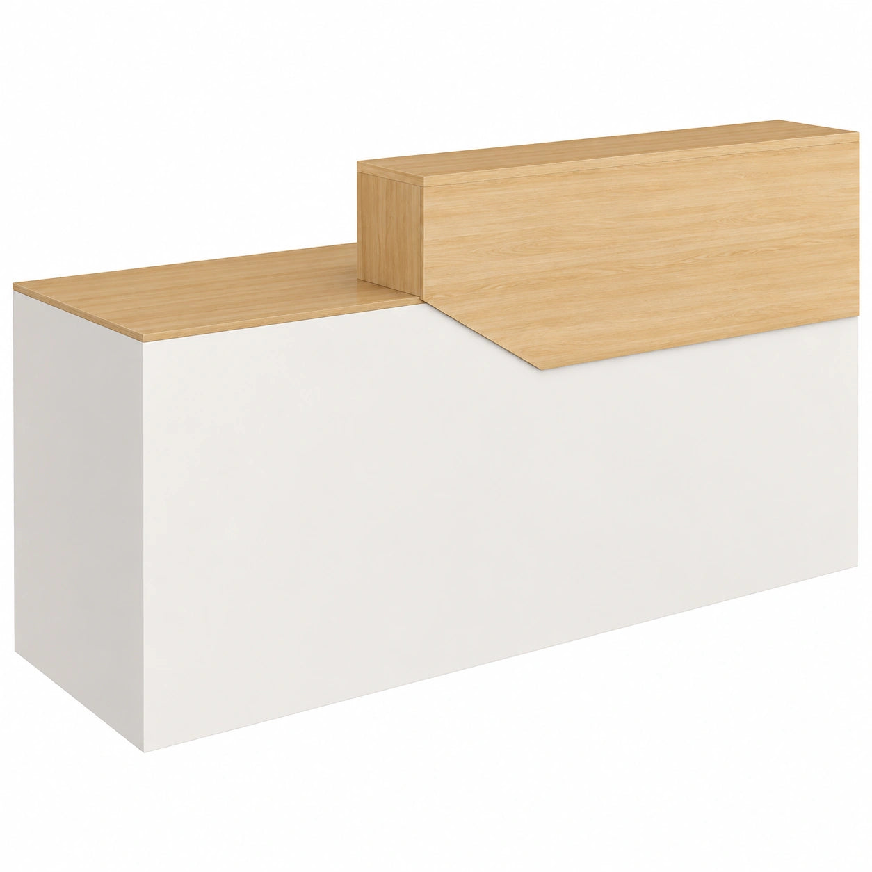 Eleganter Empfangstresen aus Holz für Büro und Geschäft, Schwarz-Braun, stilvolles Kassiermöbel