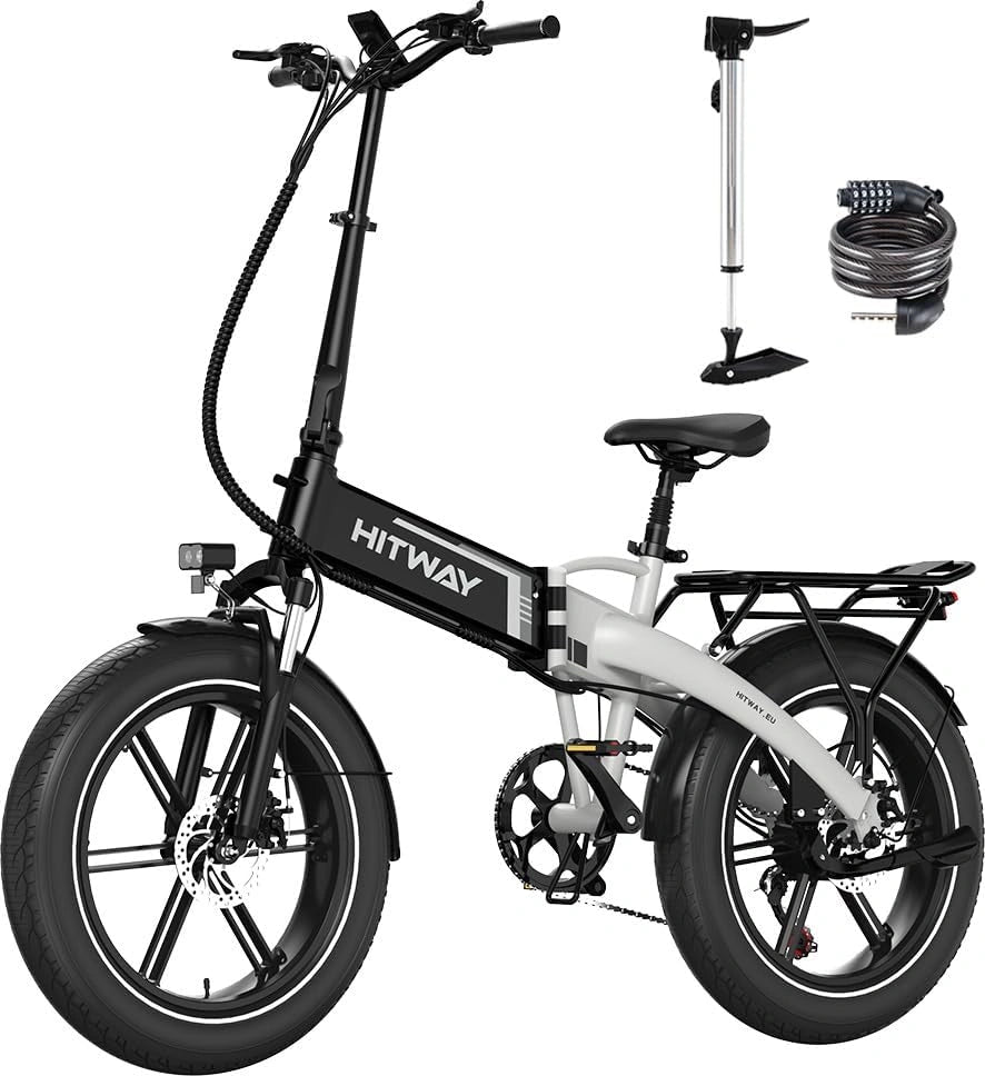 HITWAY E-Bike HITWAY 20, 4‚0 Zoll, Reichweite bis 120 km, 13 Ah, 48 V
