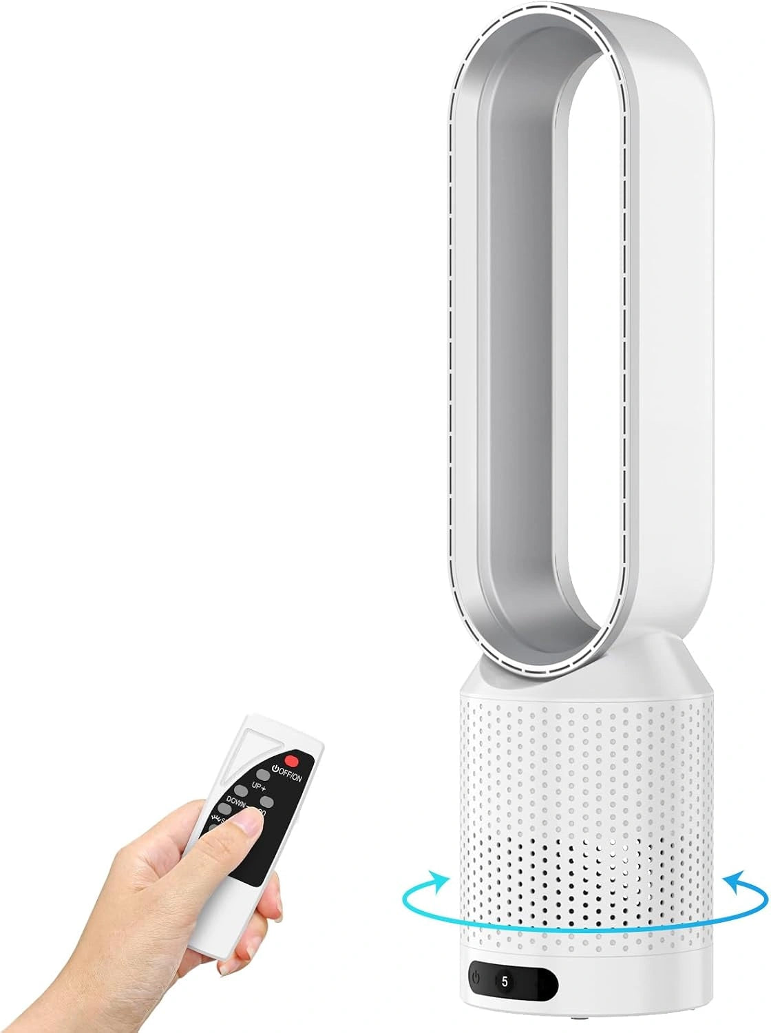 IERAKOR Turmventilator, Fernbedienung, Weiß