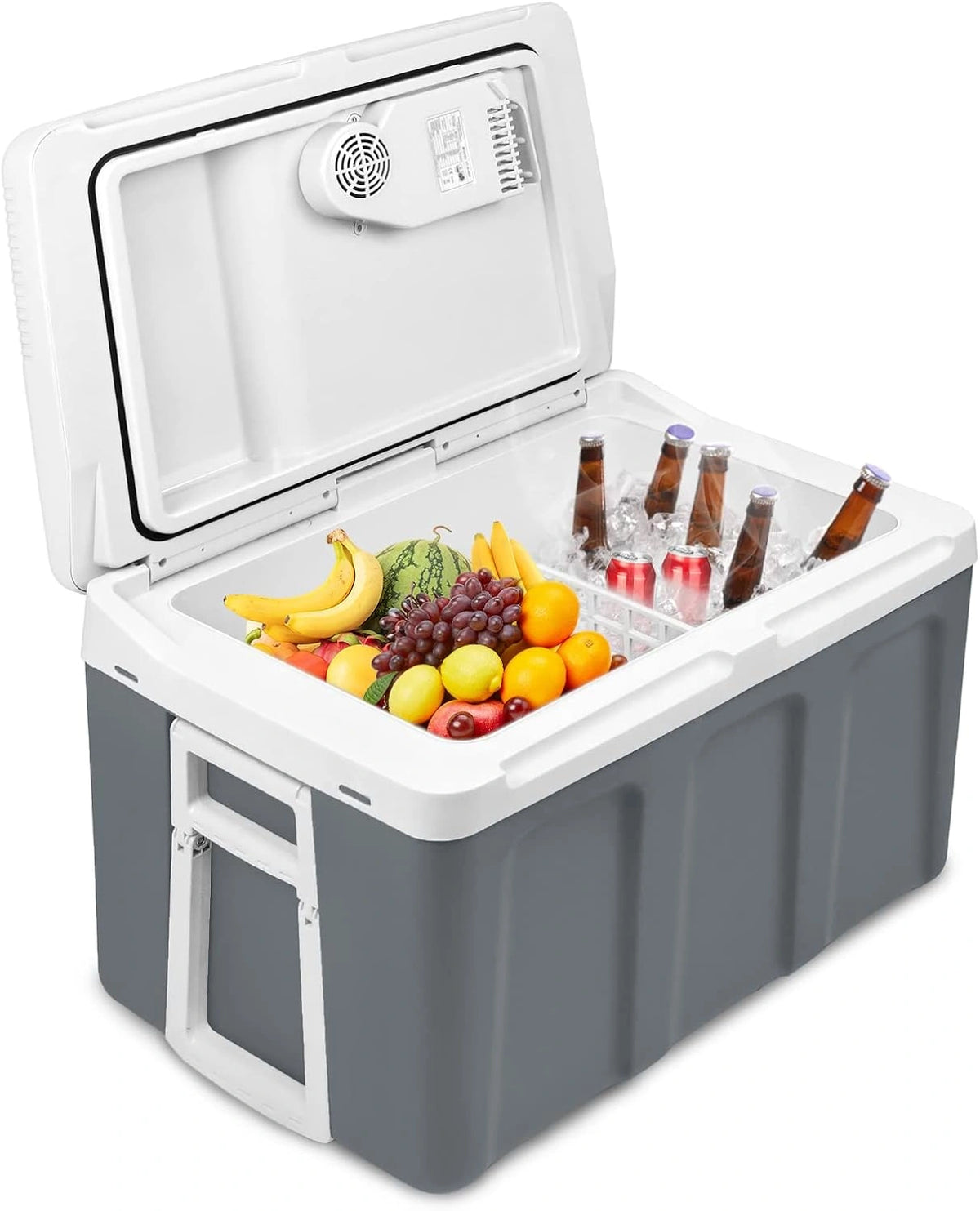 UISEBRT Elektrische Kühlbox, 48 L, Grau