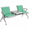 Elegante 2-Sitzer-Wartebank mit Tisch und Kissen für Empfangsbereiche und Konferenzräume