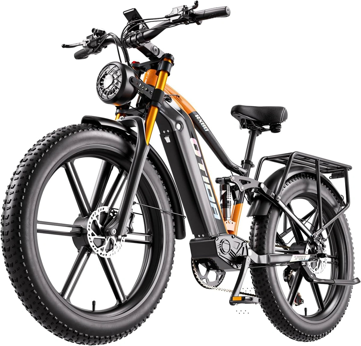OTIDA E-Bike Motor 190, 4 Zoll, Reichweite bis 140 km, 20 Ah, 48 V