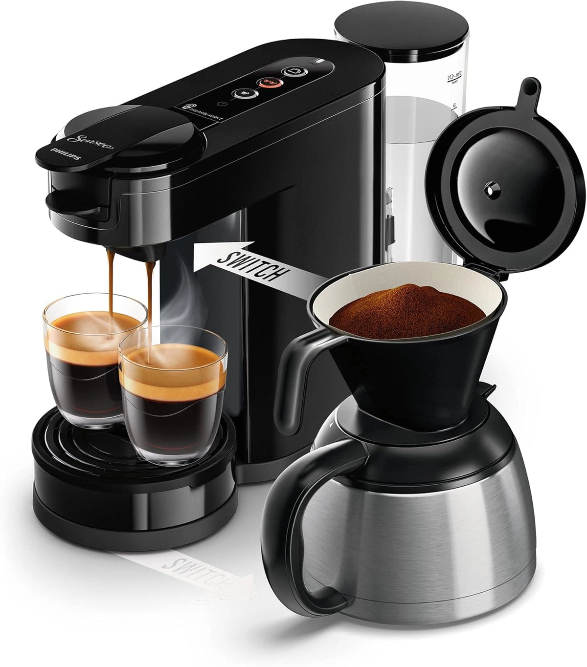PHILIPS Kaffeemaschine, Schwarz