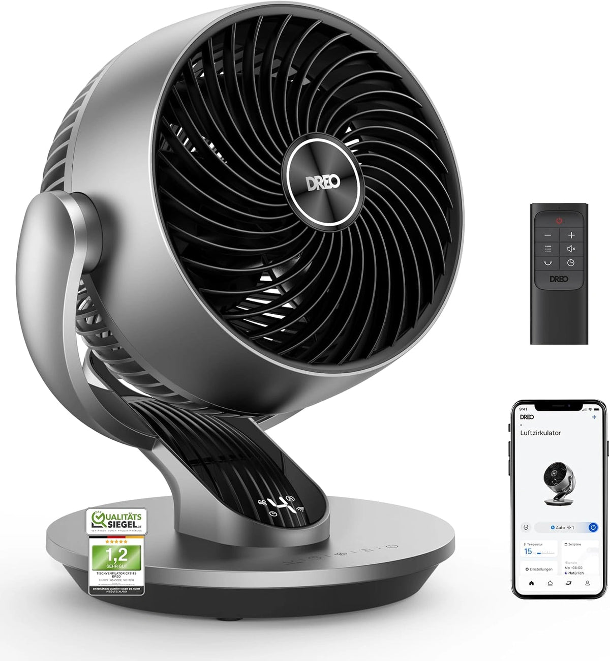 DREO Tischventilator, Fernbedienung