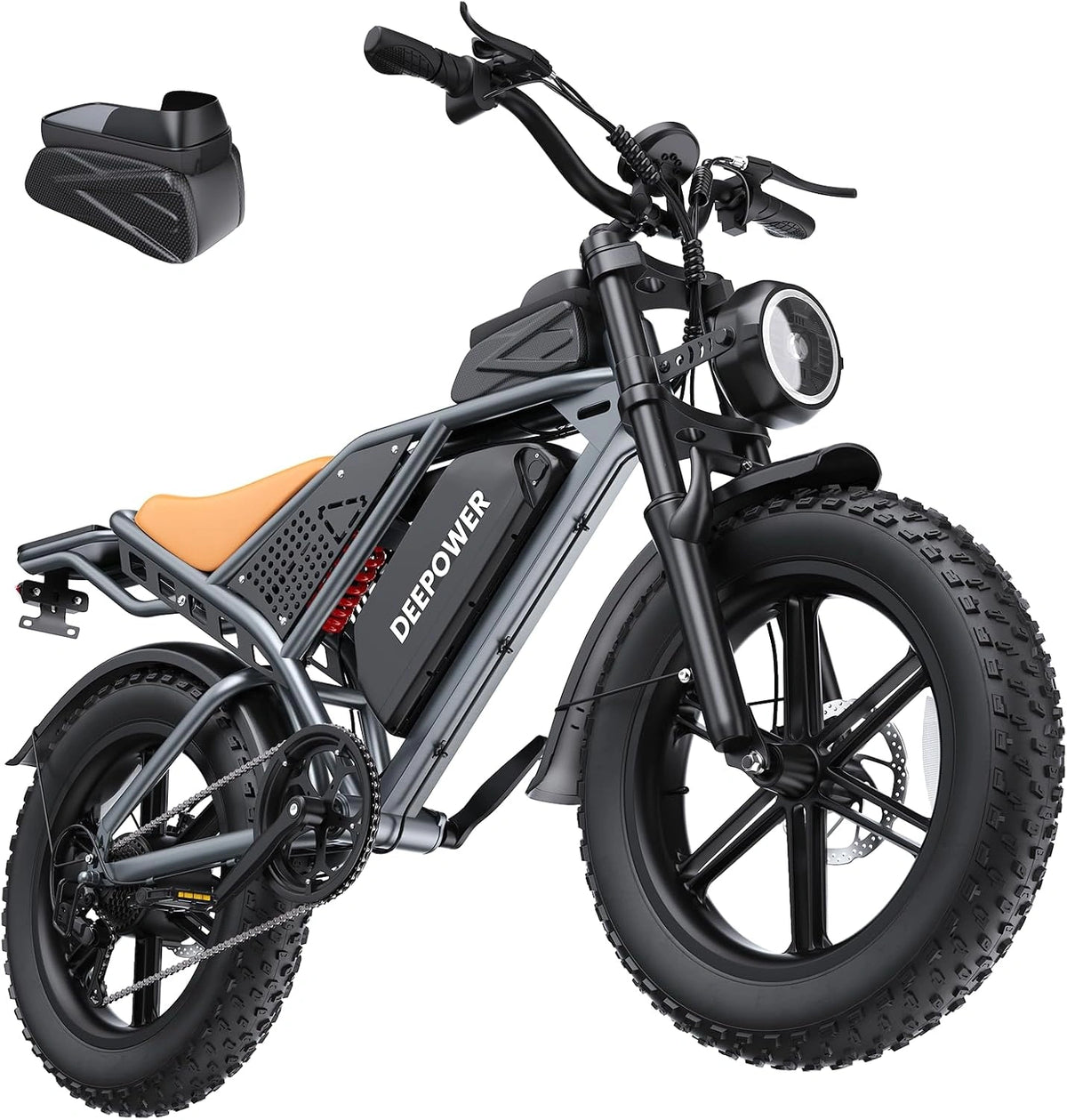 DEEPOWER E-Bike, 20 Zoll, Reichweite bis 250 km, 20 Ah, 48 V