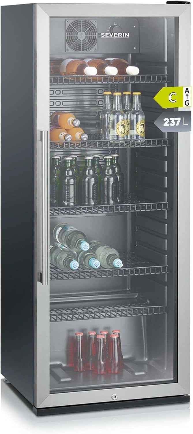 SEVERIN Kühlschrank, 237 L, Schwarz