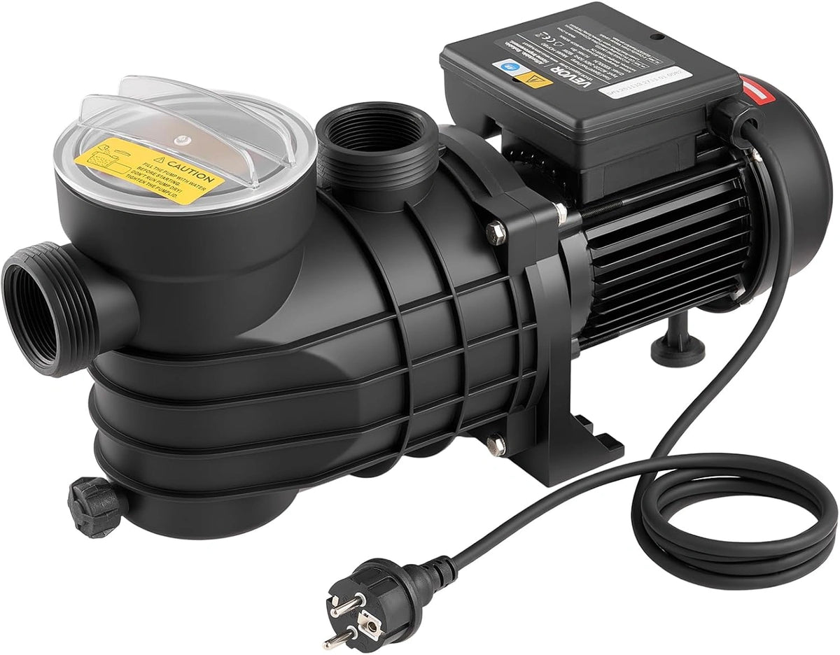 VEVOR Elektrische Pumpe Schwimmbadpumpe 180