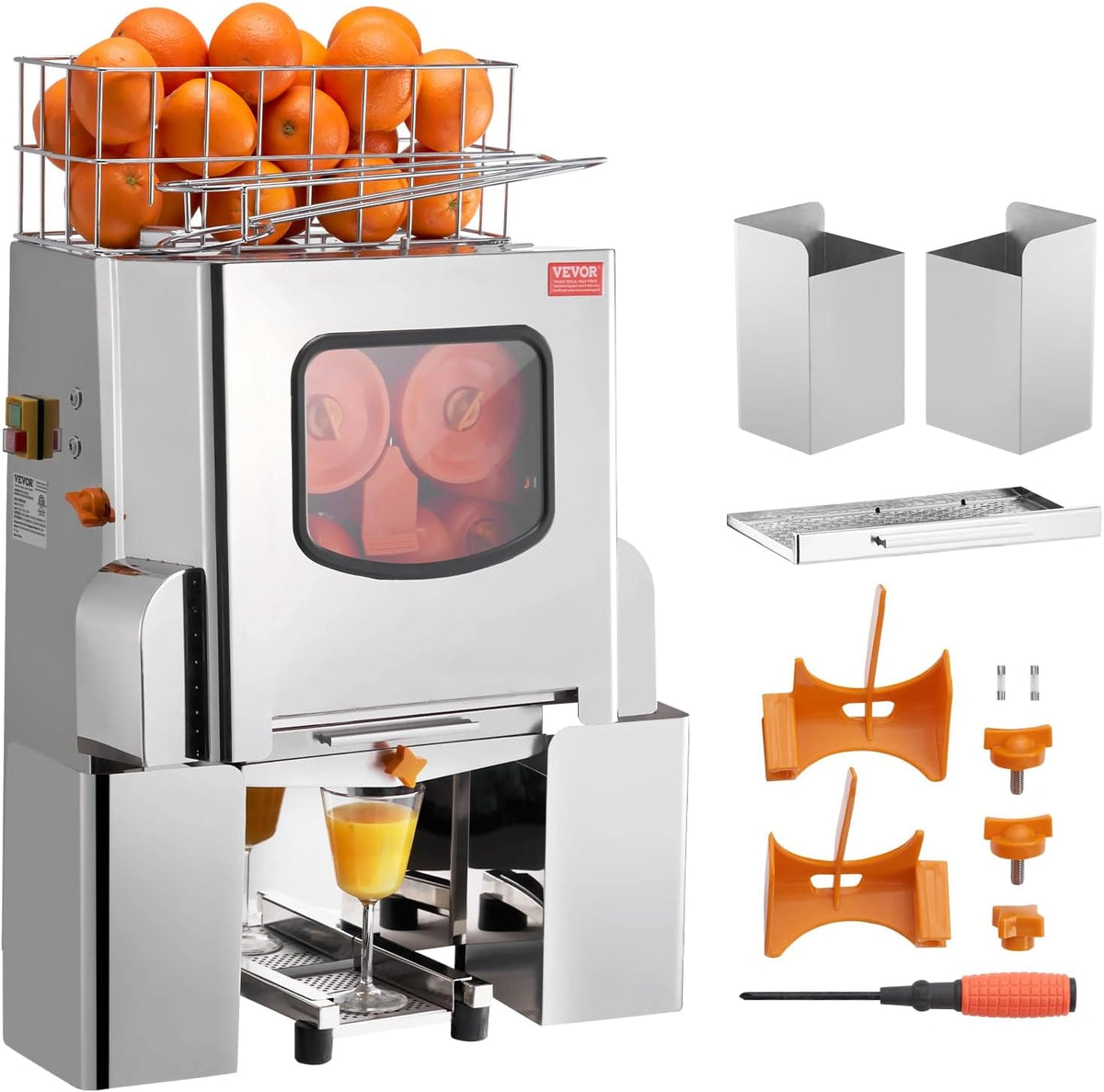 VEVOR Zitruspresse Automatischer 120, Edelstahl