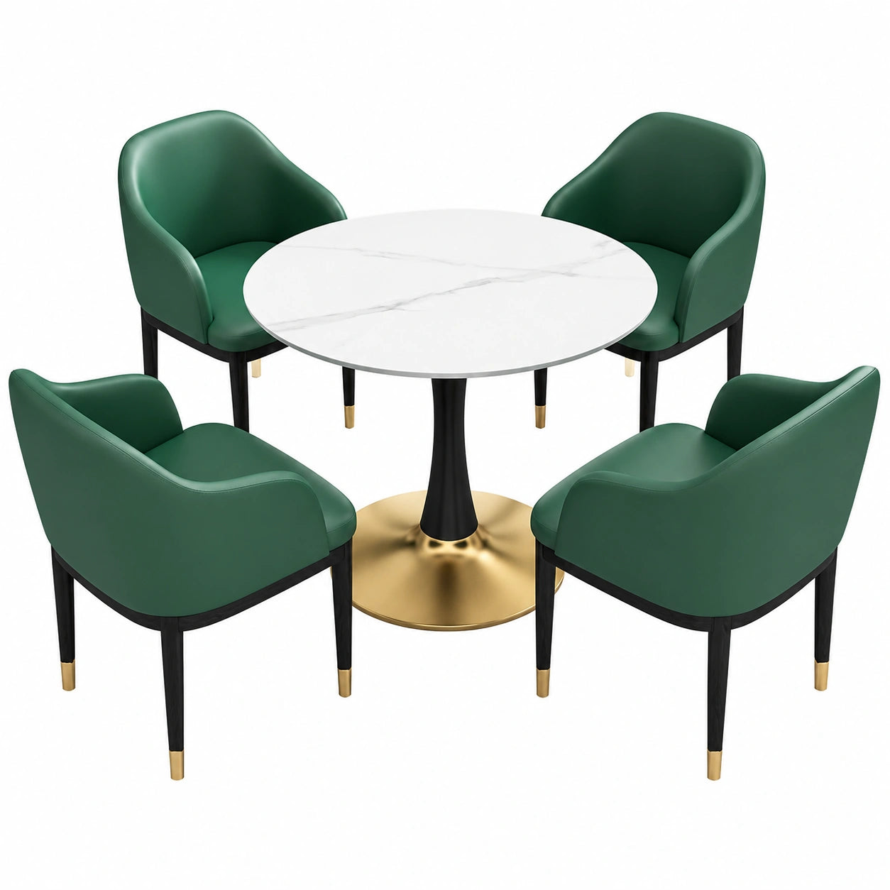 Rundes Konferenztisch-Set für 4 Personen, modernes Design, platzsparend für Büros