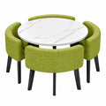 Elegantes Esstisch-Set mit 4 Stühlen, quadratisch, für Wohnzimmer und Esszimmer, Empfangsmöbel, Holztisch-Kombination (80 cm)
