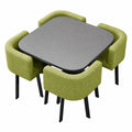 Elegantes Esszimmer-Set: Runder Tisch mit 4 Stühlen, 80 cm – Perfekt für Zuhause und Büro