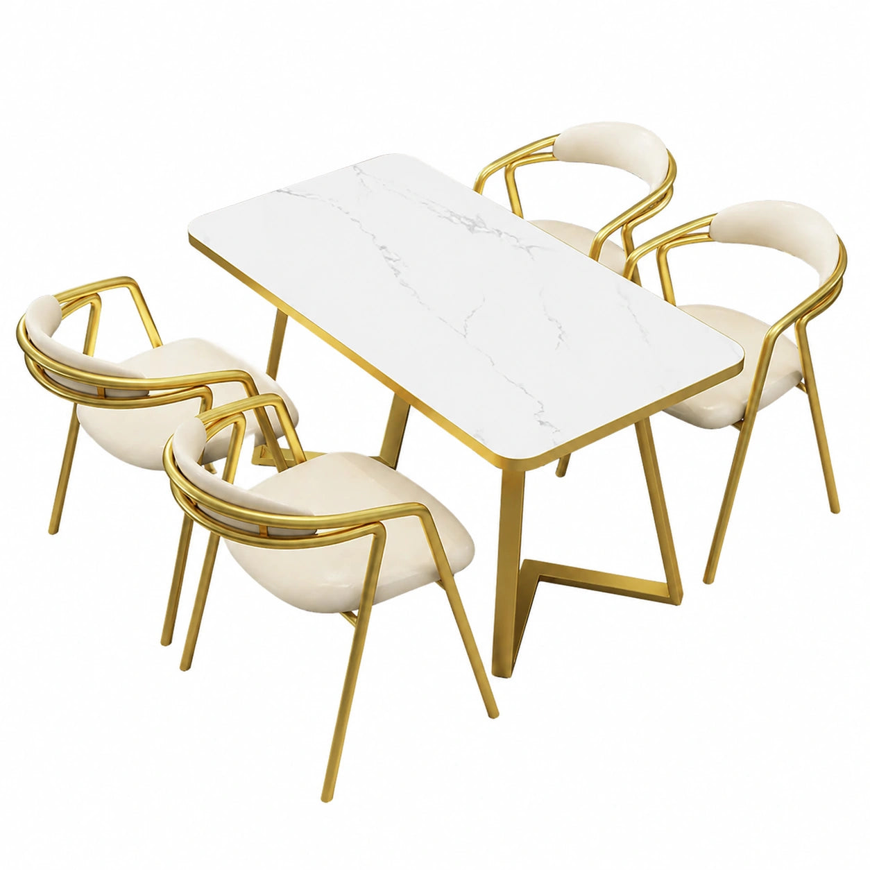 Stilvolles Konferenztischset mit ergonomischen Stühlen für Büro und Zuhause