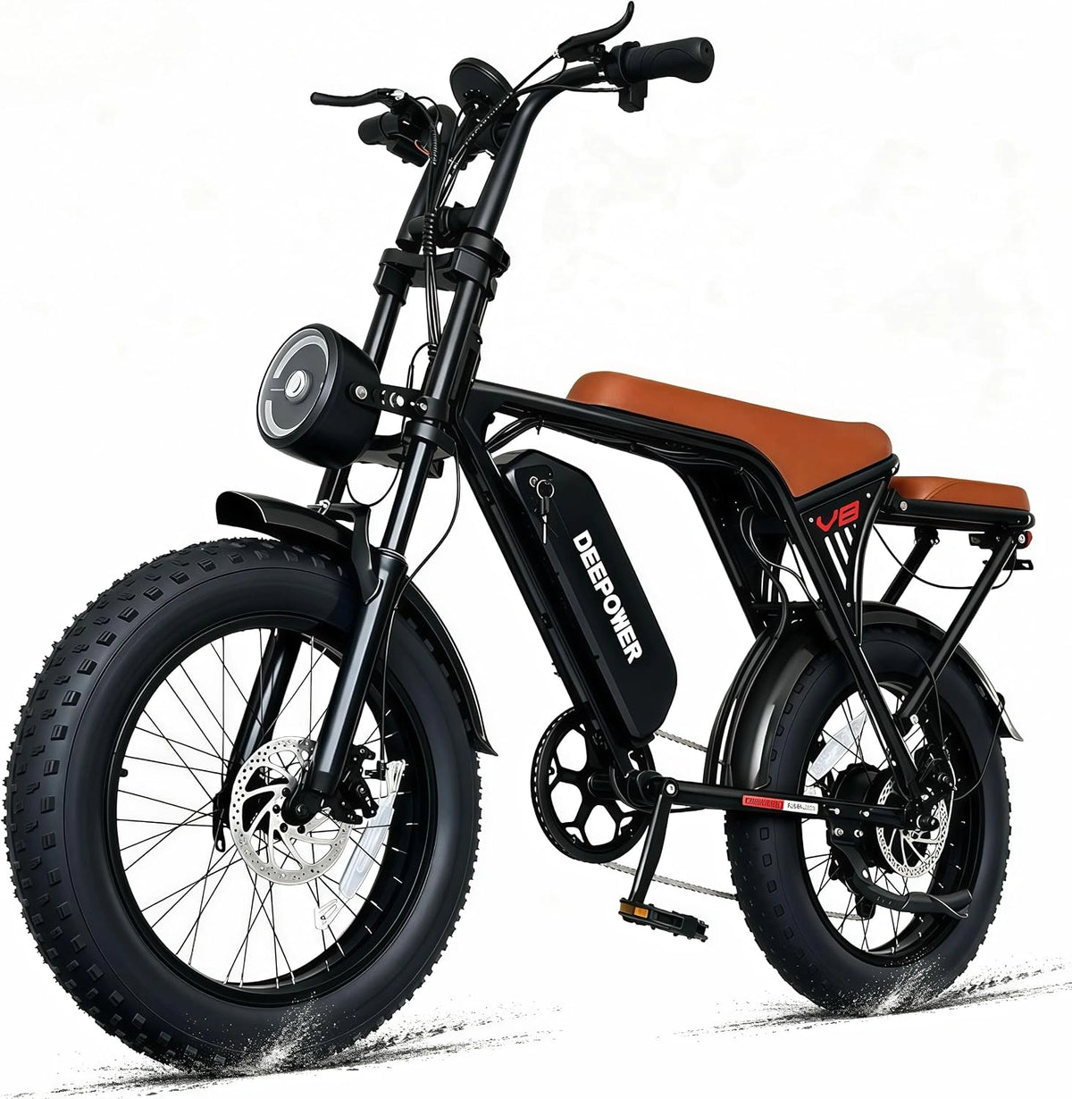 DEEPOWER E-Bike V8, Reichweite bis 110 km, 20 Ah, 48 V