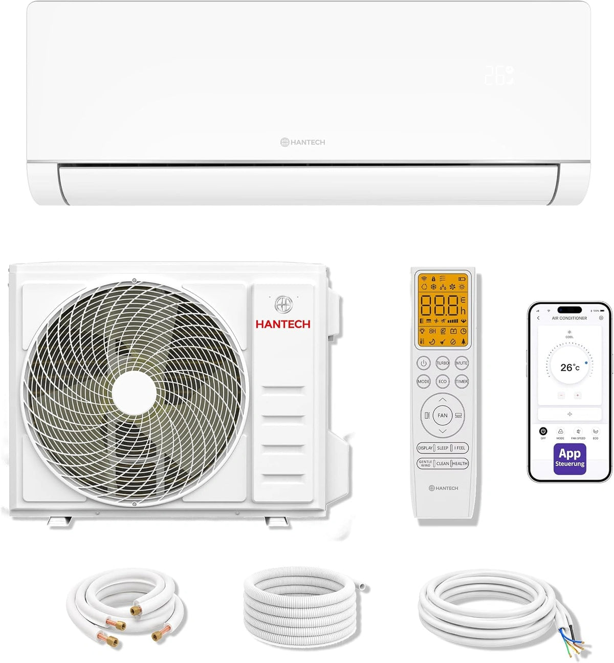 HANTECH Klimaanlage, 18000 BTU, WLAN