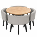 Elegantes Esszimmer-Set: Runder Tisch mit 4 Stühlen, 80 cm, aus Holz